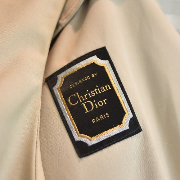 Vintage Christian Dior Trench Coat double breasted 46R - Picture 16 of 16